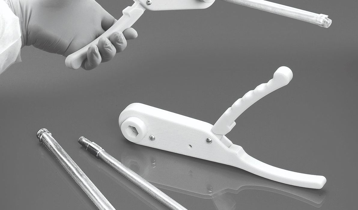 Ratchet prototype made from tough polycarbonate using the FDM process.