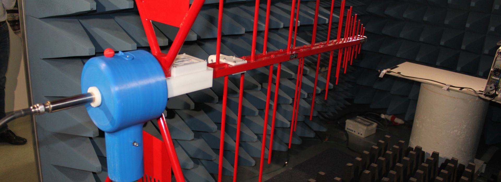 Rotating support for a Bluetooth-testing antenna 3D printed using the Fortus 380mc.