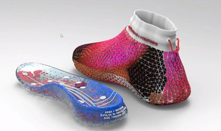 3D printed shoe sock and sole