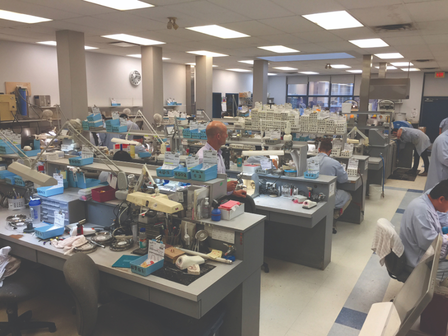 A view of the lab at Protec Dental.