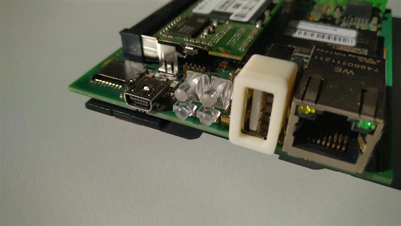 3D printed prototype of a USB port