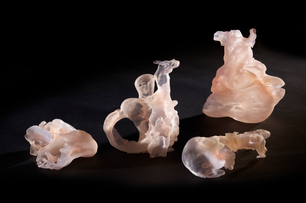 Model in figure 2a strategically cut and stretched for the cardiac surgeon to get an optimal view of the inside of the heart to determine the best surgical approach.