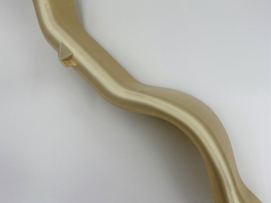 Hexagon 3D printed part side view