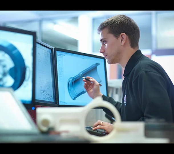 man working on 3d rendering