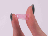 Dental gingiva mask being squeezed horizontally