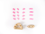 Dental gingiva masks in varying Shore strengths with models
