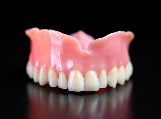 3D printed Stratasys TrueDent upper denture designed by Lino Adolf
