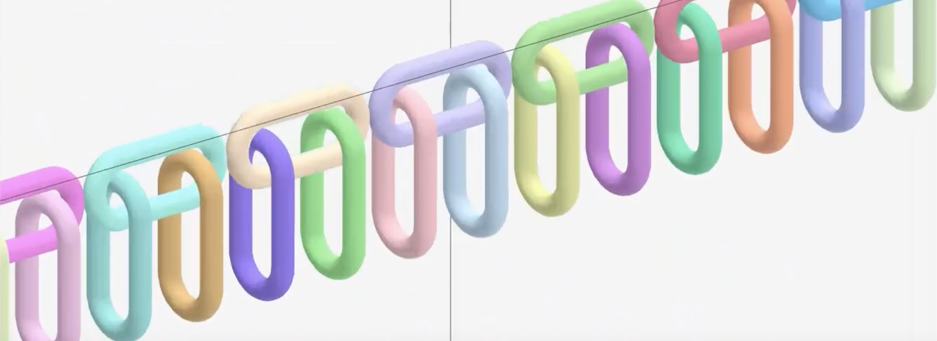GrabCAD design of chain links using Stratasys SAF Material