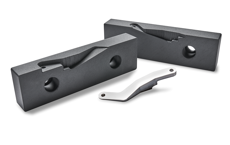 Composite Soft Jaws 3D printed using Stratasys F370CR.