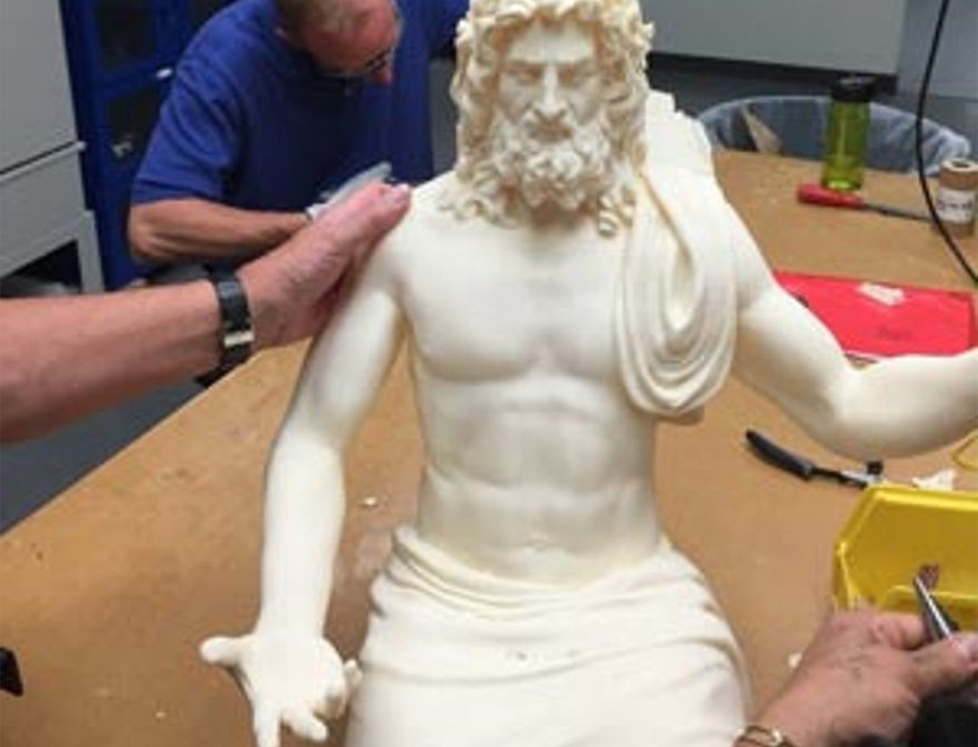 The mighty Zeus returns 1,500 years later 3D printed in durable, engineering-grade thermoplastic produced on the Stratasys Fortus 900mc Production 3D Printer