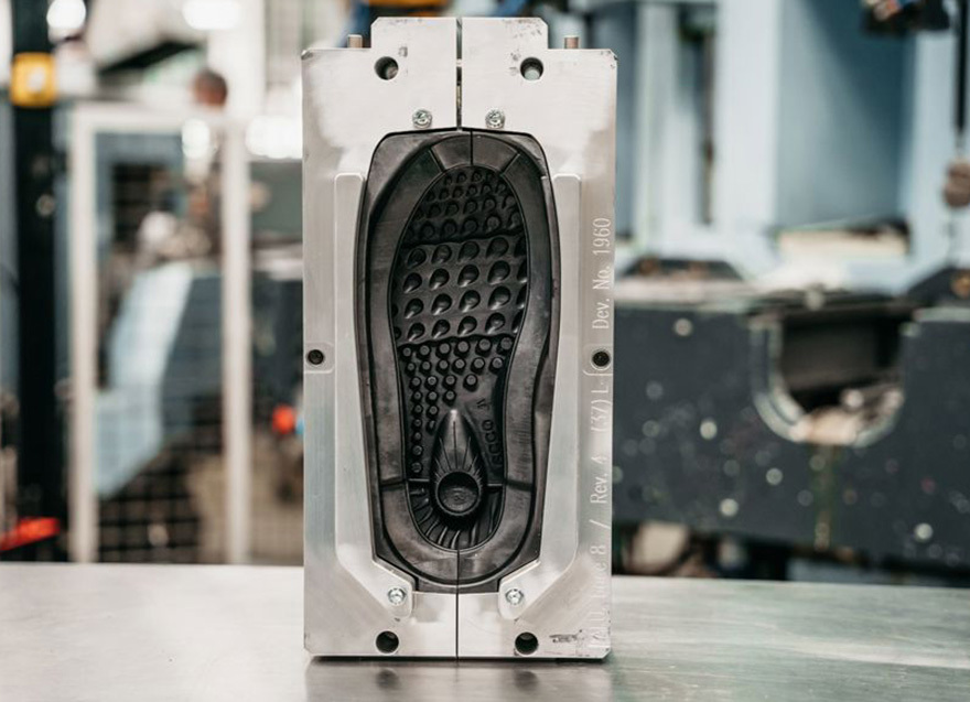 3D printed shoe manufacturing part.