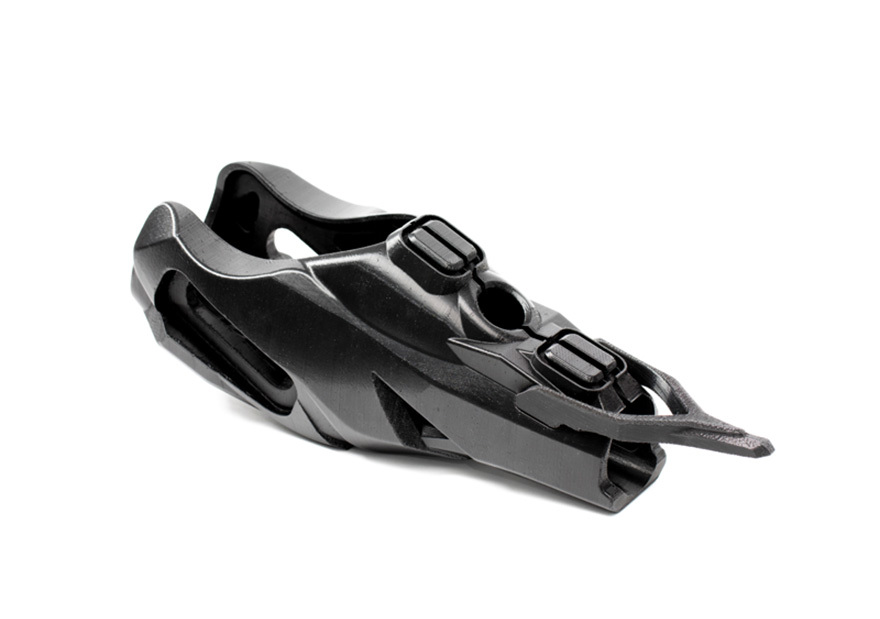 This prosthetic cover printed in TPU 92A on the F370 3D printer provides the benefits of a durable elastomer while serving as a functional part